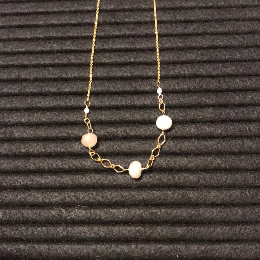 Short moonstone necklace